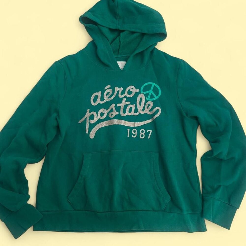 Aeropostale Women's Green Hoodie